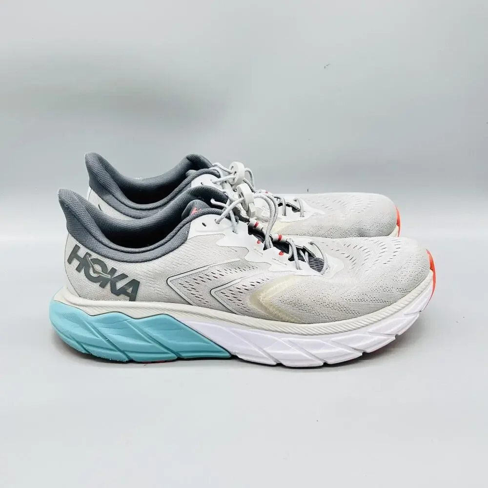 Hoka One One Shoes Mens 11 Gray Mesh Arahi 5 Running Athletic Sneakers Comfort